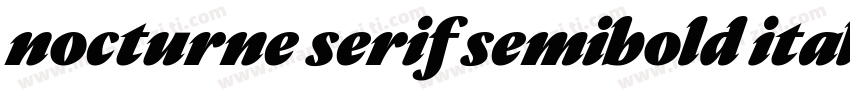 nocturne serif semibold italic字体转换